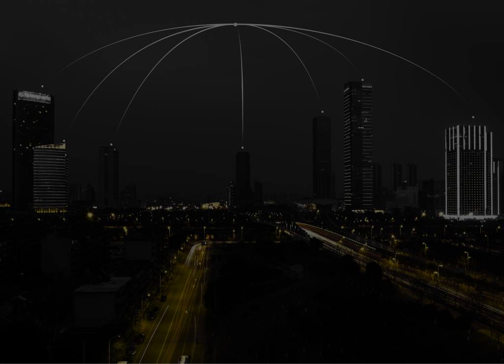 City skyline at night